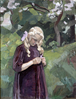 Lille pige i en have, 1920-24